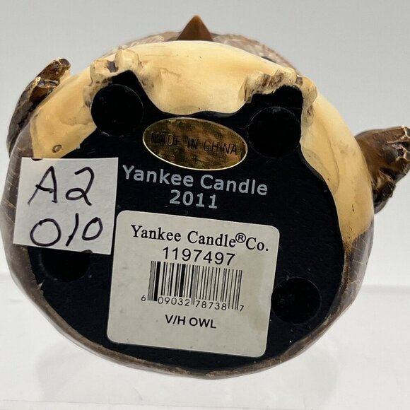 Yankee Candle Owl 2011 Antique Style Tealight Holder 3.5" Rustic Nature Votive - Picture 12 of 12